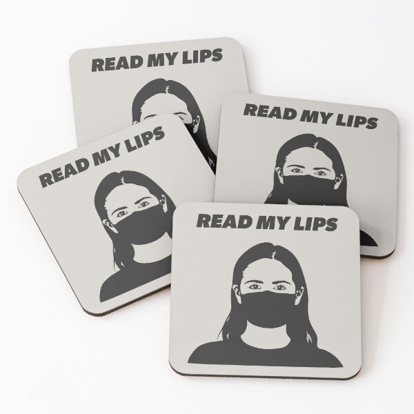 Item preview, Read My Lips (light gray background) designed and sold by sarahwlongcovid.