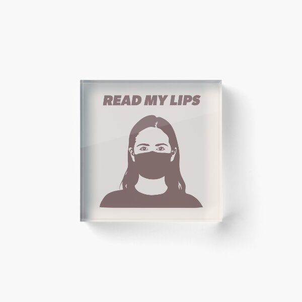 Item preview, Read My Lips (dusty mauve on light gray background) designed and sold by sarahwlongcovid.