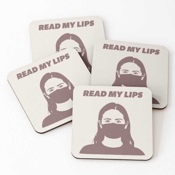 Item preview, Read My Lips (dusty mauve on light gray background) designed and sold by sarahwlongcovid.