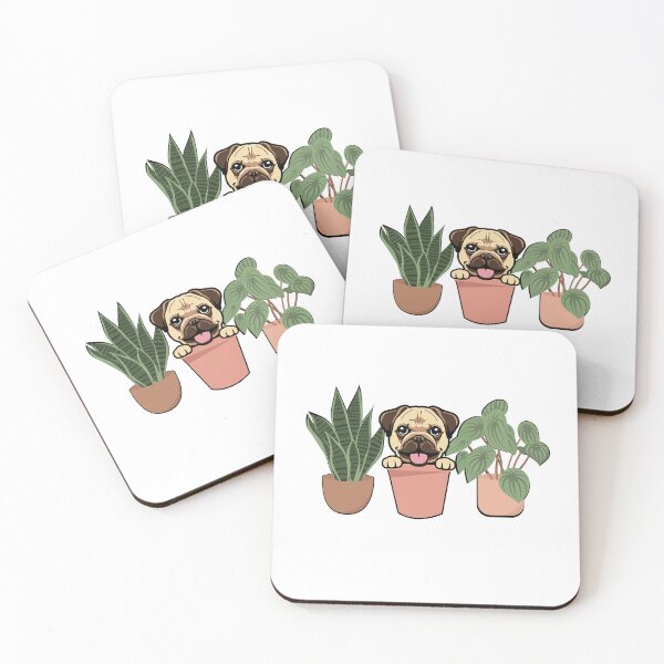Item preview, Pug y plantas designed and sold by TheAnimalZ00.