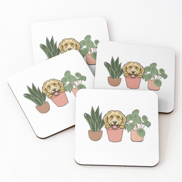 Item preview, Goldendoodle And Plants designed and sold by TheAnimalZ00.