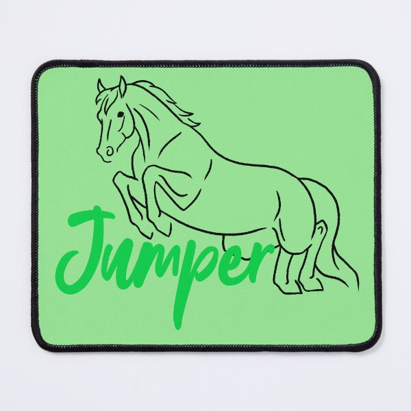 Item preview, Jumping Horse with Lime Green Text designed and sold by DappledMoon.