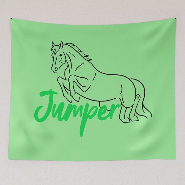 Item preview, Jumping Horse with Lime Green Text designed and sold by DappledMoon.
