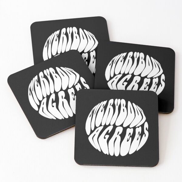 Item preview, Everybody Agrees Text Monochrome Black designed and sold by Meepuruproject.
