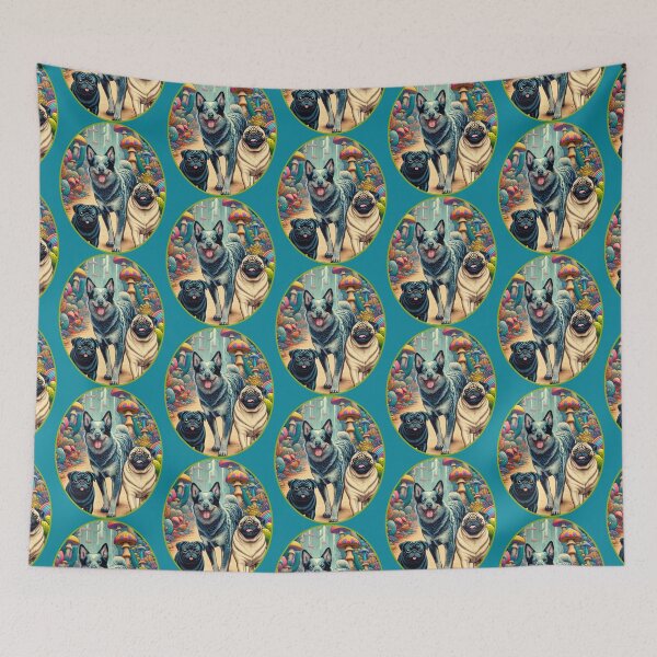Item preview, A Heeler and Two Pugs designed and sold by FivePugs.