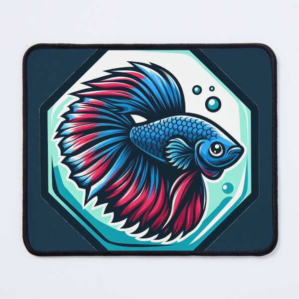 Item preview, Betta Cartoon Illustration Style betta Siamese Fighting Fish designed and sold by CoffeeIsATrip.