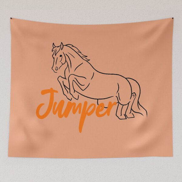 Item preview, Jumping Horse sketch with Orange Text designed and sold by DappledMoon.