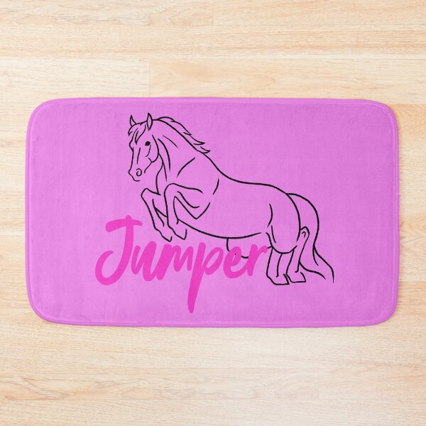 Item preview, Jumping Horse with Sketch with Hot Pink Text designed and sold by DappledMoon.