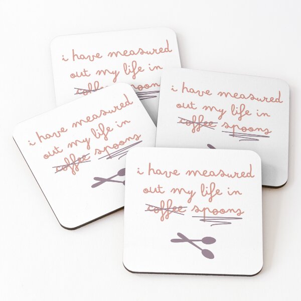 Item preview, I have measured out my life in coffee spoons (J. Alfred Prufrock x Spoon Theory) designed and sold by sarahwlongcovid.