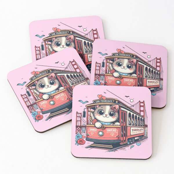 Item preview, San Francisco Trolly Kitty Conductor  designed and sold by RapTops.