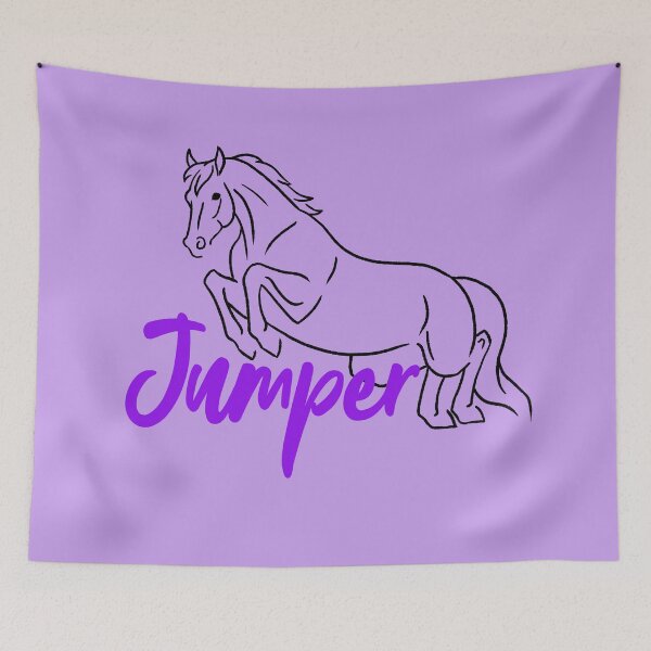 Item preview, Jumping Horse Sketch with Purple Text designed and sold by DappledMoon.