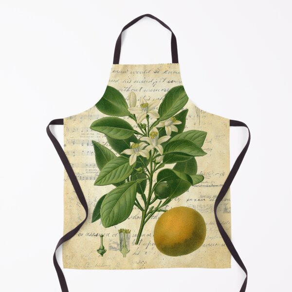 Item preview, Sweet Orange Botanical on Old Book Page Collage designed and sold by missdebi27.