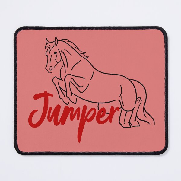 Item preview, Jumping Horse Sketch with Red Text designed and sold by DappledMoon.