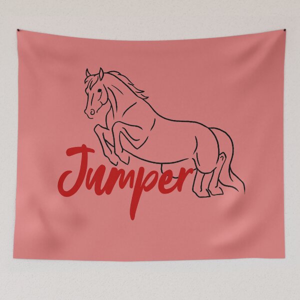 Item preview, Jumping Horse Sketch with Red Text designed and sold by DappledMoon.