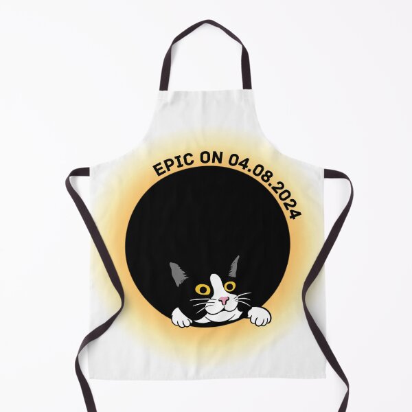 Item preview, Cute Black Cat Peeking from the Eclipse for April 08, 2024.   designed and sold by jewels702.