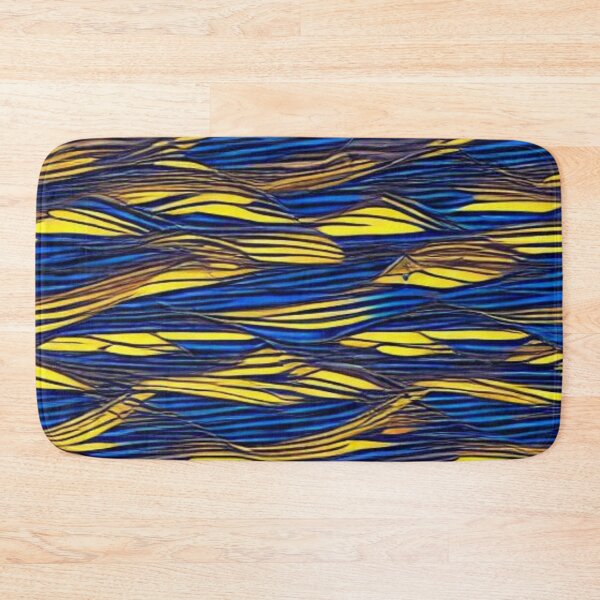 Item preview, Abstract Yellow and Blue Bamboo Pattern designed and sold by calibrit.