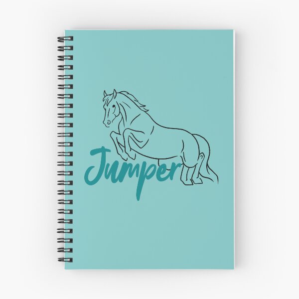 Item preview, Jumping Horse Sketch with Teal Text designed and sold by DappledMoon.