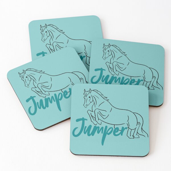 Item preview, Jumping Horse Sketch with Teal Text designed and sold by DappledMoon.