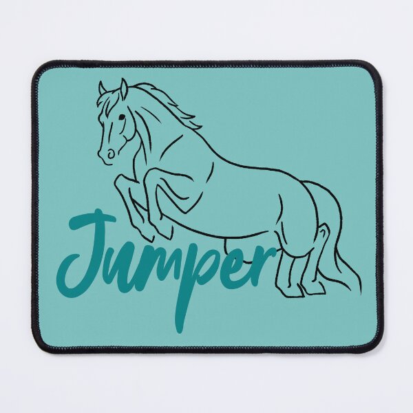 Item preview, Jumping Horse Sketch with Teal Text designed and sold by DappledMoon.