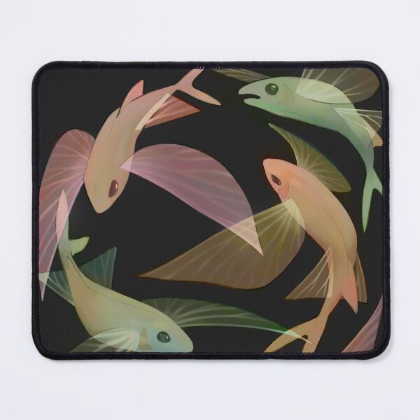 Item preview, Flying Fish - Black Background designed and sold by MetaMetaBurrito.