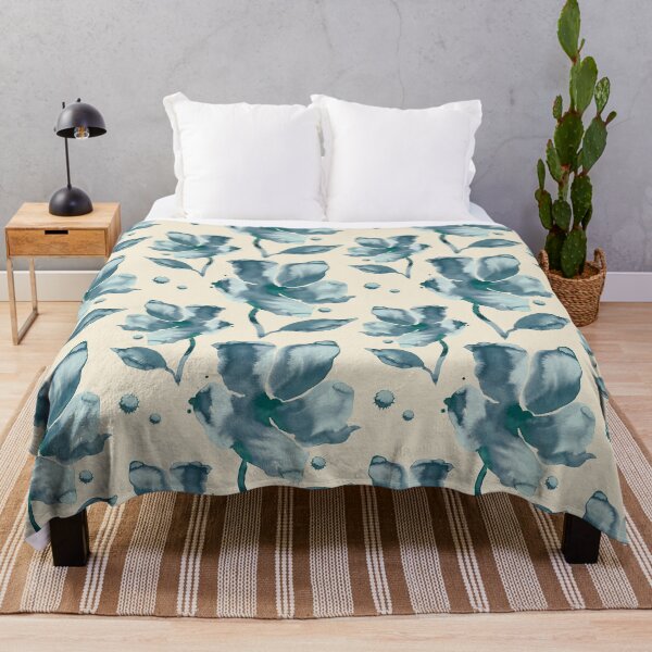 Item preview, Amelie – Moonstone Blue on Cream designed and sold by Elizabeth Becker.