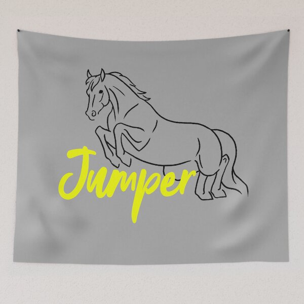 Item preview, Jumping Horse Sketch with Yellow Text designed and sold by DappledMoon.