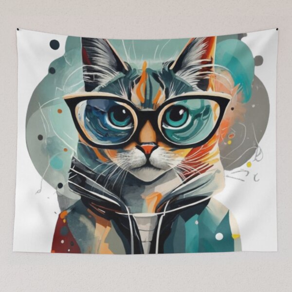 Item preview, gatito genio designed and sold by norachiang.