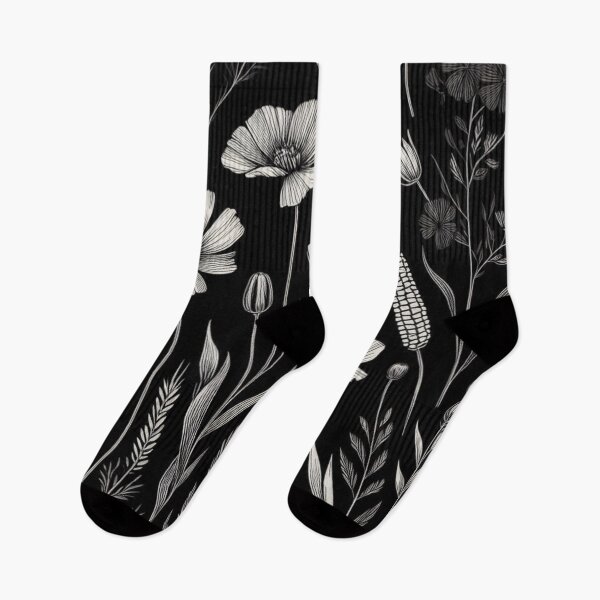Item preview, Black wildflowers Pattern designed and sold by asbno19.