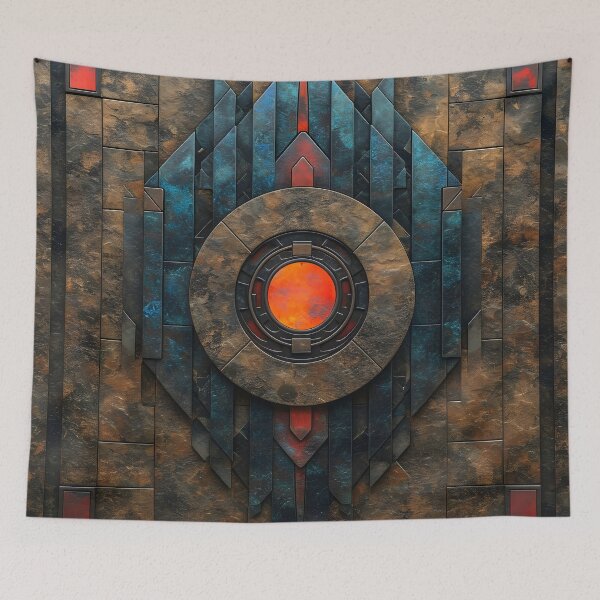 Item preview, Bronze intricate surface illuminated landscape print designed and sold by dcrc.