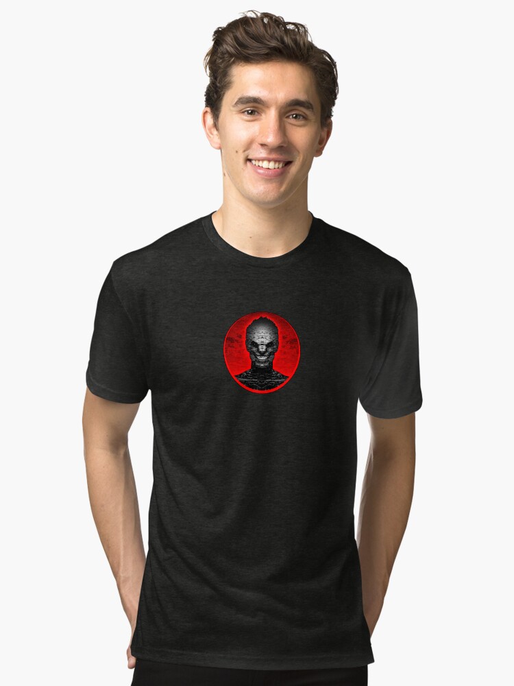 Thumbnail 1 of 7, Tri-blend T-Shirt, NOCTURNAL TRANSMISSIONS - smile artwork designed and sold by nocturnal-ts.