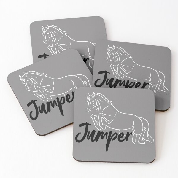 Item preview, White Jumping Horse Sketch with Black Text designed and sold by DappledMoon.