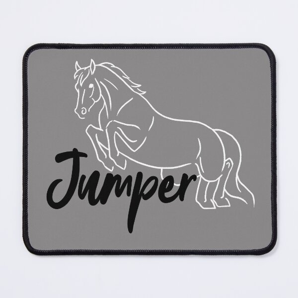 Item preview, White Jumping Horse Sketch with Black Text designed and sold by DappledMoon.