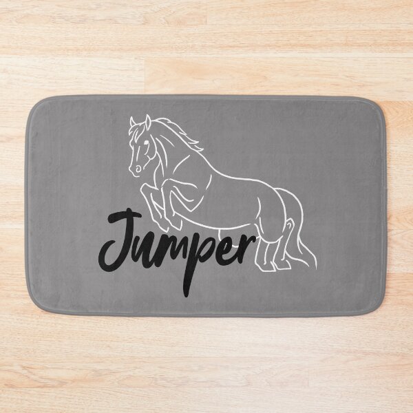 Item preview, White Jumping Horse Sketch with Black Text designed and sold by DappledMoon.