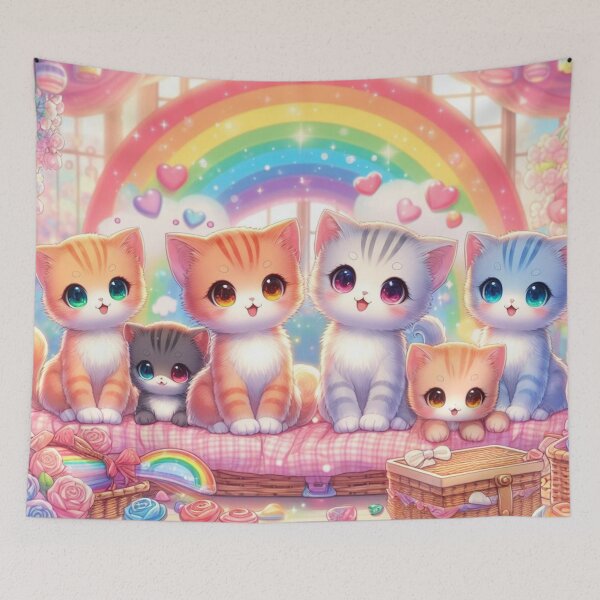 Aperçu de l'œuvre Arcs-en-ciel de chaton créée et vendue par ComputerContent.