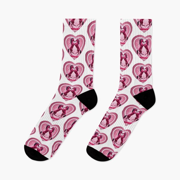 Item preview, Couple Pink Horses With Heart  In Love designed and sold by BotunPeony.