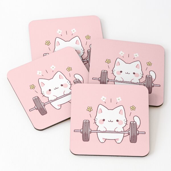 Item preview, Pink Cat Deadlift Weightlifting designed and sold by SweetClicks123.