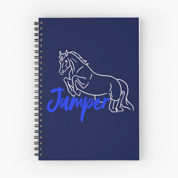 Item preview, Jumping White Horse Sketch with Blue Text designed and sold by DappledMoon.
