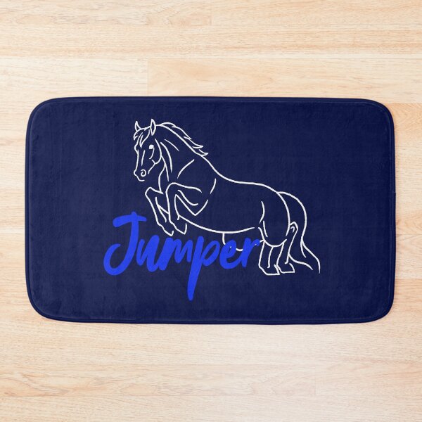 Item preview, Jumping White Horse Sketch with Blue Text designed and sold by DappledMoon.