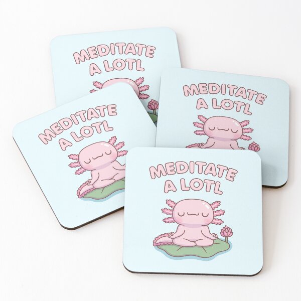 Item preview, Cute Axolotl Meditate A Lotl designed and sold by rustydoodle.