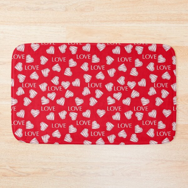 Item preview, Inscriptions love and heart in white on red designed and sold by fuzzyfox.