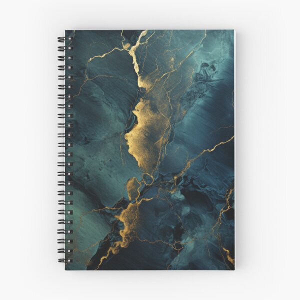 Aperçu de l'œuvre Conception de marbre unique abstrait dynamique bleu or 2 créée et vendue par GoKindCreations.