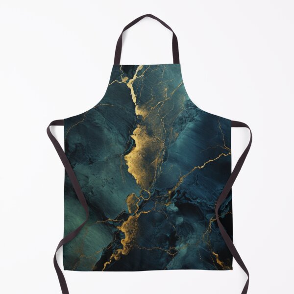 Item preview, Dynamic abstract unique marble design blue gold 2 designed and sold by GoKindCreations.
