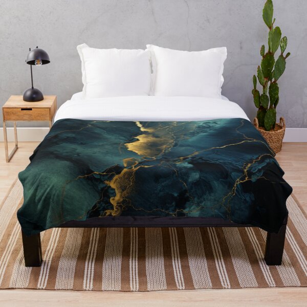 Artikelvorschau, Dynamisches abstraktes, einzigartiges Marmordesign, blaues Gold 2 entworfen und verkauft von GoKindCreations.