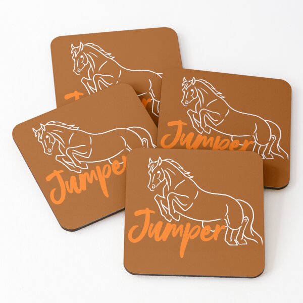 Item preview, White Jumping Horse Sketch with Orange Text designed and sold by DappledMoon.