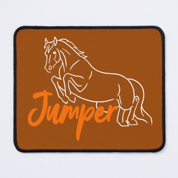 Item preview, White Jumping Horse Sketch with Orange Text designed and sold by DappledMoon.
