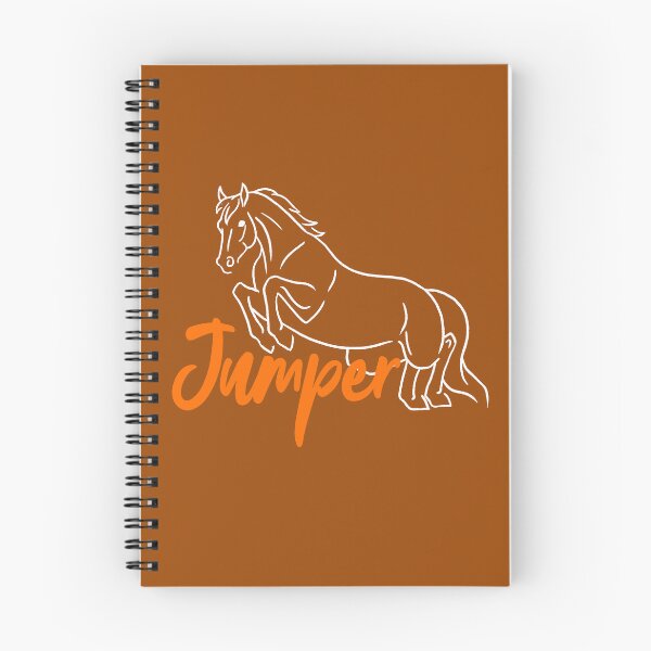 Item preview, White Jumping Horse Sketch with Orange Text designed and sold by DappledMoon.