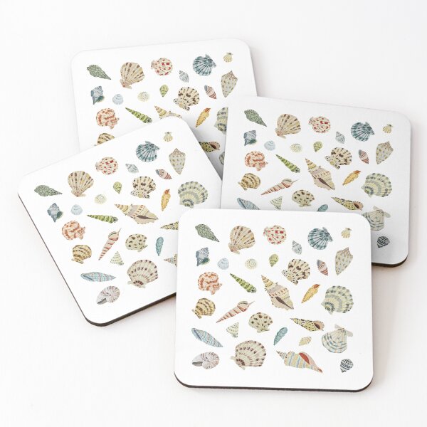 Item preview, Ocean Breeze Watercolor Shells designed and sold by chuchuyi.