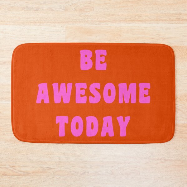 Item preview, Be Awesome Today Inspirational Quote in Pink and Orange designed and sold by JuneJournal.
