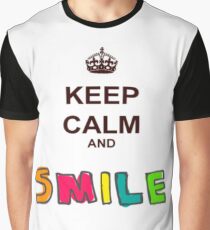 keep Calm Smile Graphic T-Shirt
