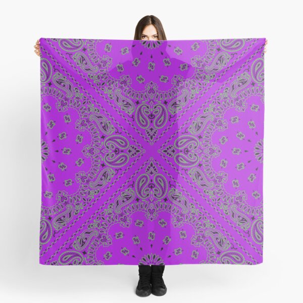 Item preview, Classic Paisley Bandana Reverse Pattern, Green Purple designed and sold by ravenxous.